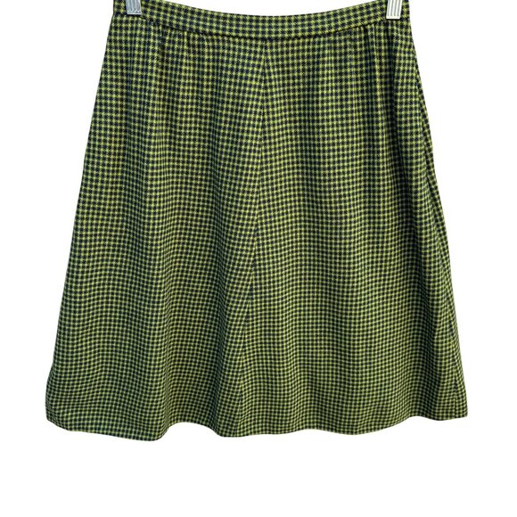 Pendleton Dresses & Skirts - Pendleton Vintage 60s 70s Virgin Wool Houndstooth Twee Mod A-Line Skirt Green S